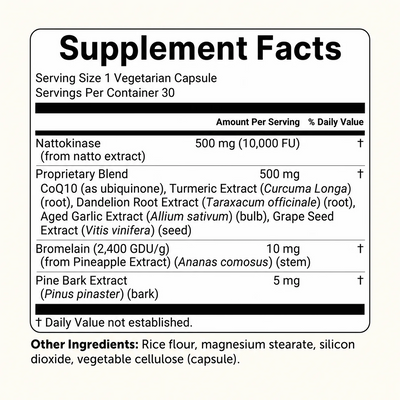 Max Potency Nattokinase 10,000 FU — Circulation Support